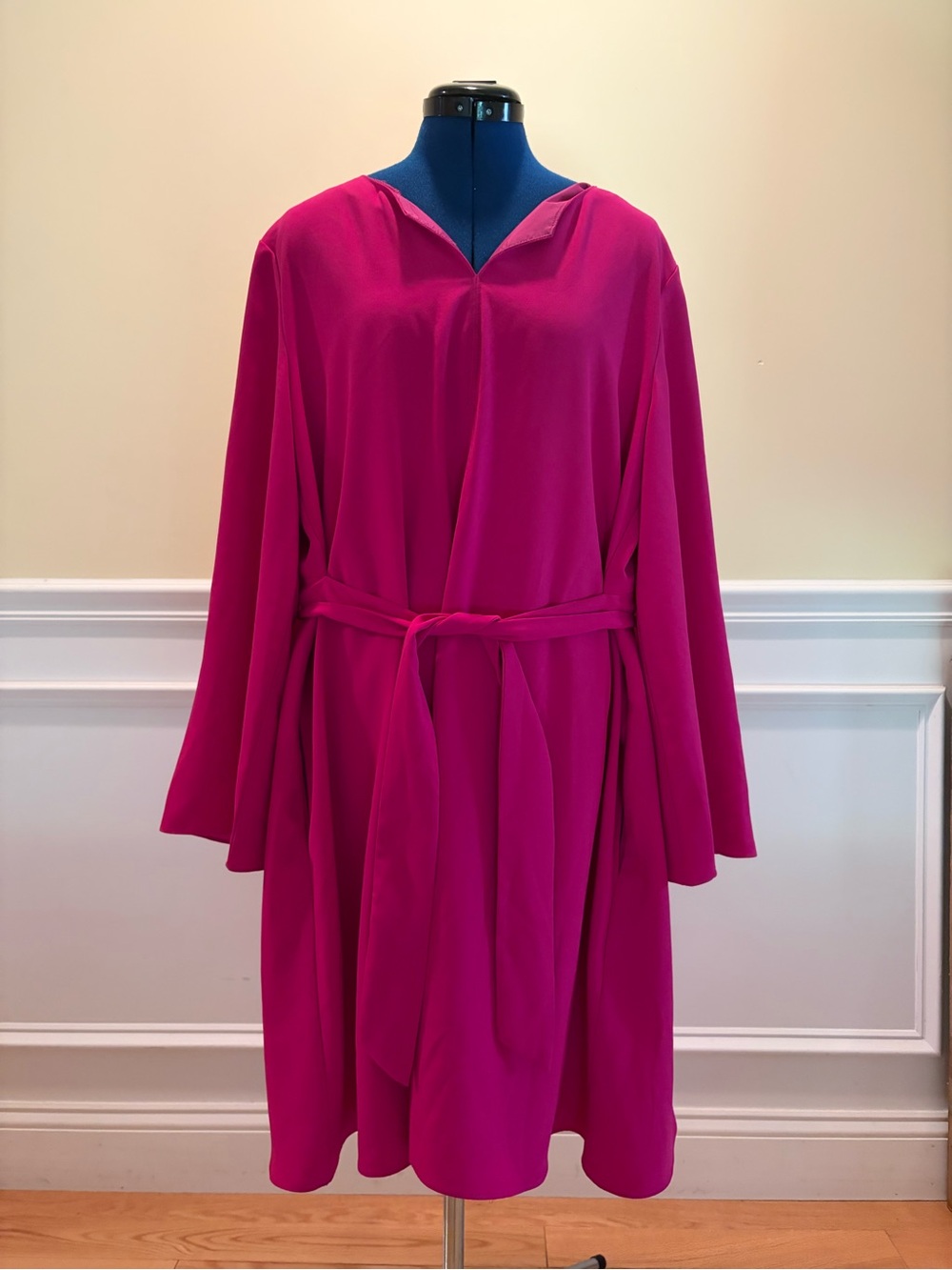 Trina Turk Fuchsia Tie-Waist Dress
